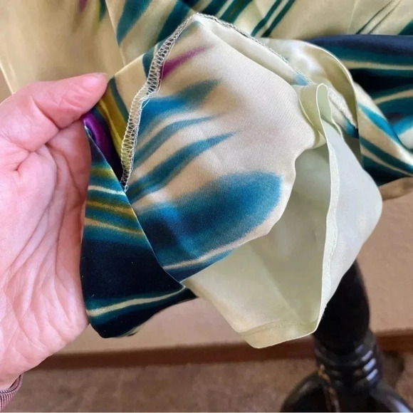 The Limited 100% Silk Y2K Strapless Dress Mini Prom Evening Formal Green - Picture 3 of 12